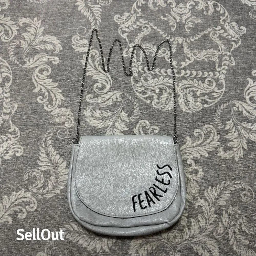 Unbranded Grey Shoulder Bag with Chain Strap Medium